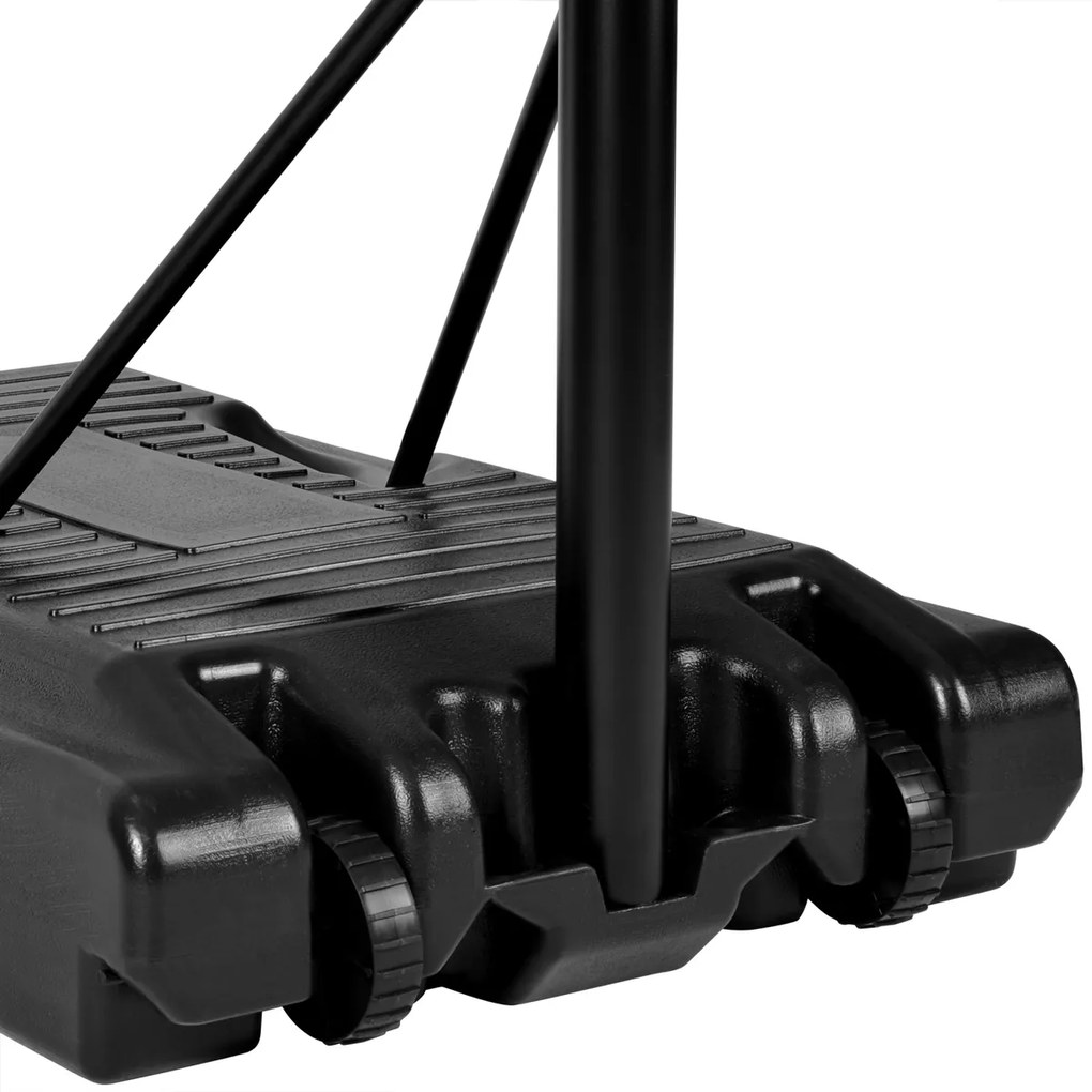 Cesto de basquetebol com rodas e altura ajustável 205-305 cm Preto + Vermelho + Cinzento
