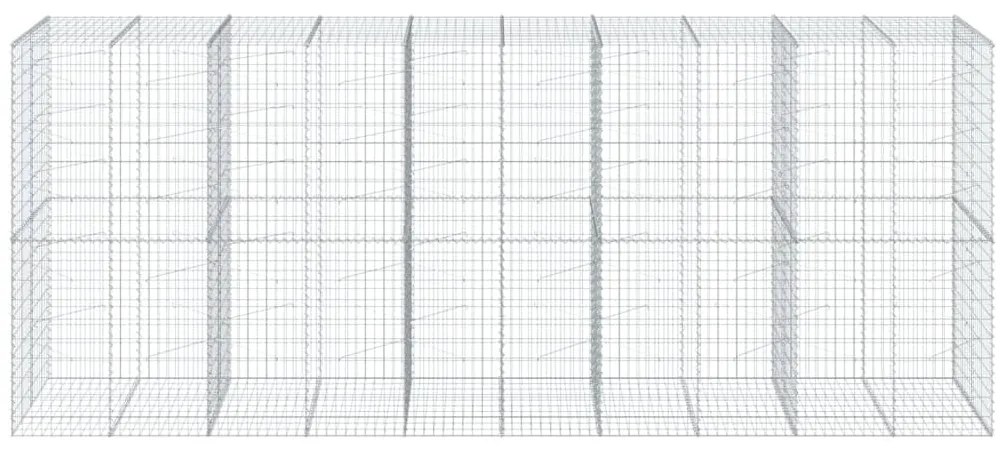 Cesto gabião com cobertura 500x100x200 cm ferro galvanizado