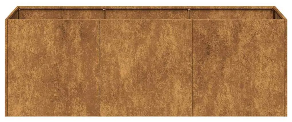 Floreira enferrujada 120x40x40 cm aço resistente