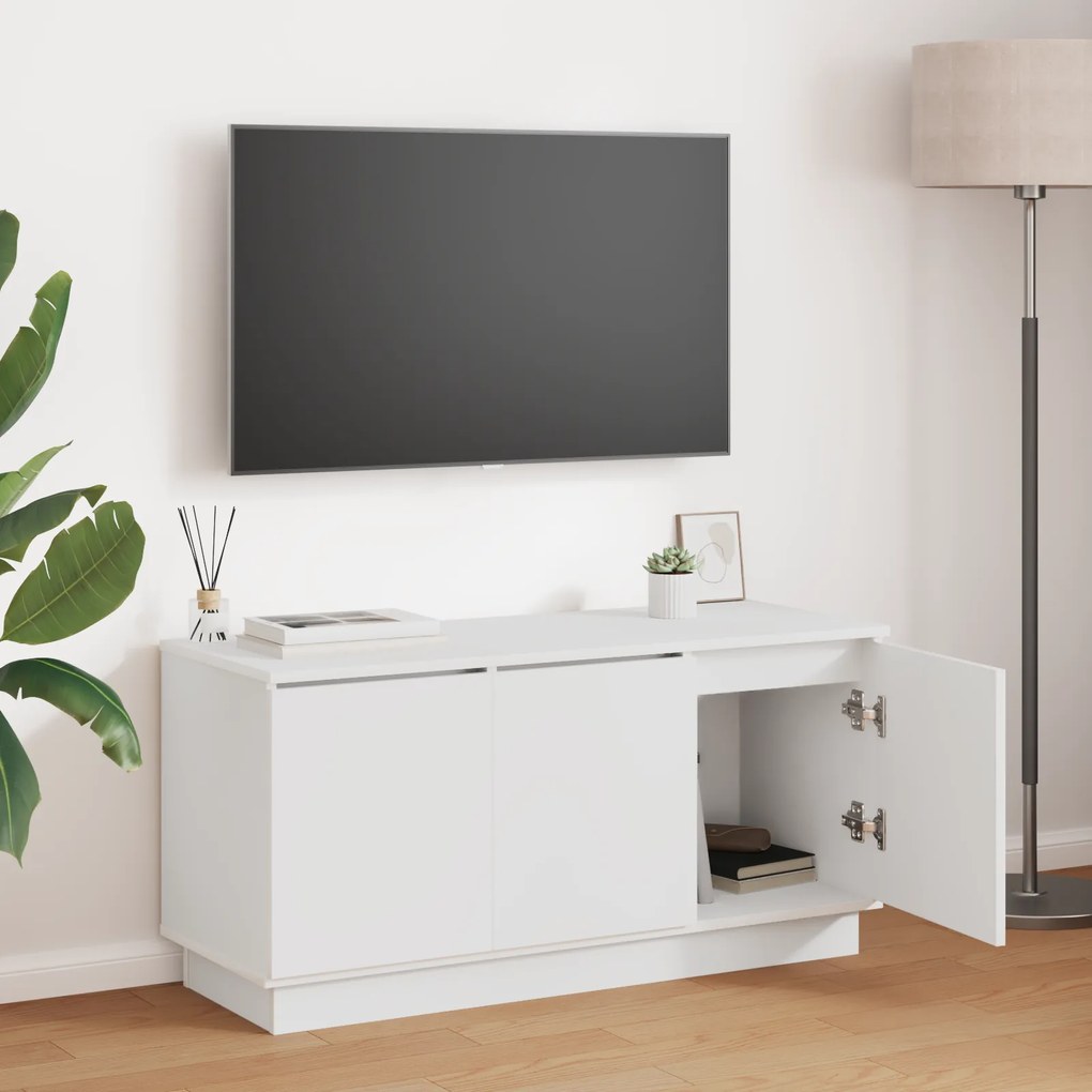 vidaXL Cabinet para TV Branco 100x38x49 cm Madeira engenheirada