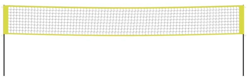 Rede de voleibol 823x244 cm tecido PE amarelo e preto