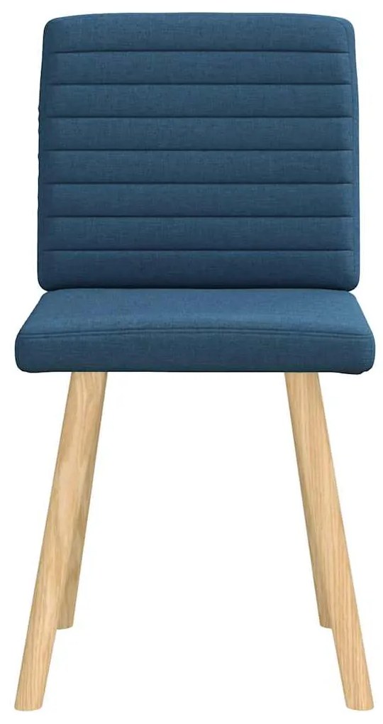 Cadeiras de jantar 2 pcs tecido azul