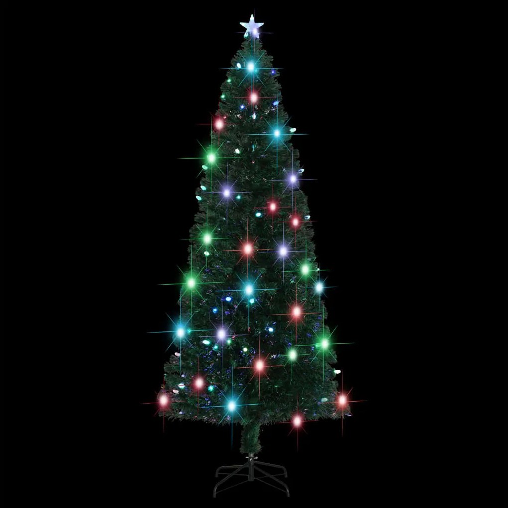 Árvore de Natal pré-iluminada c/ suporte 240 cm fibra ótica
