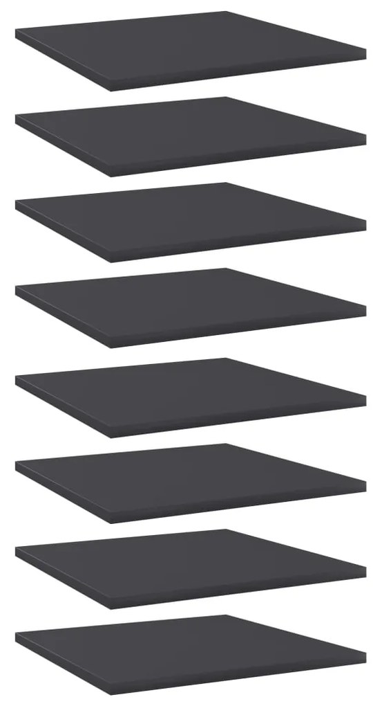 vidaXL Prateleiras para estante 8 pcs derivados de madeira cinza