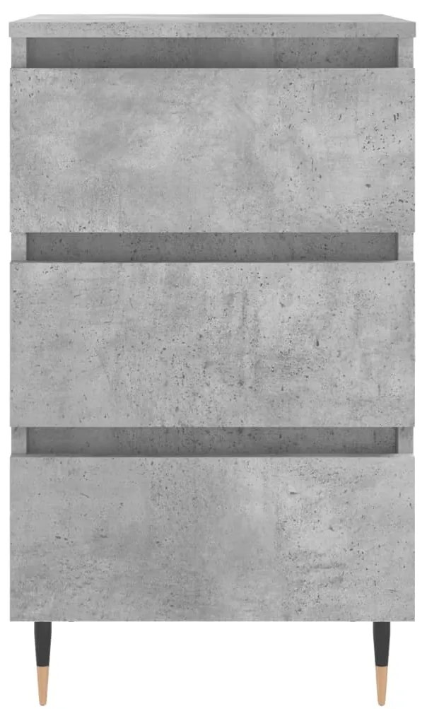 Mesas de cabeceira 2 pcs derivados madeira cinza cimento