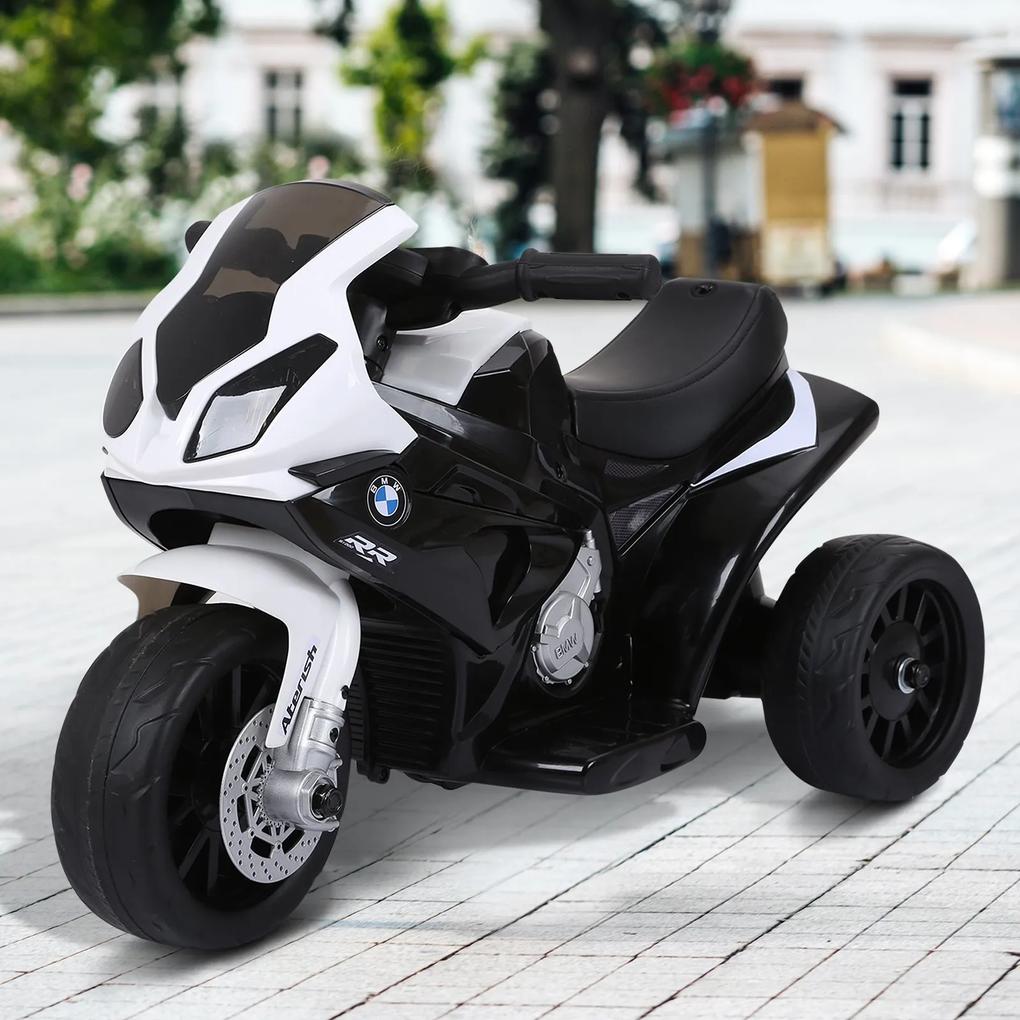 Mota Elétrica BMW Triciclo Trimota Infantil 6V Motobicicleta para Crianças 18-36 Meses com Luzes e Música 66x37x44 cm