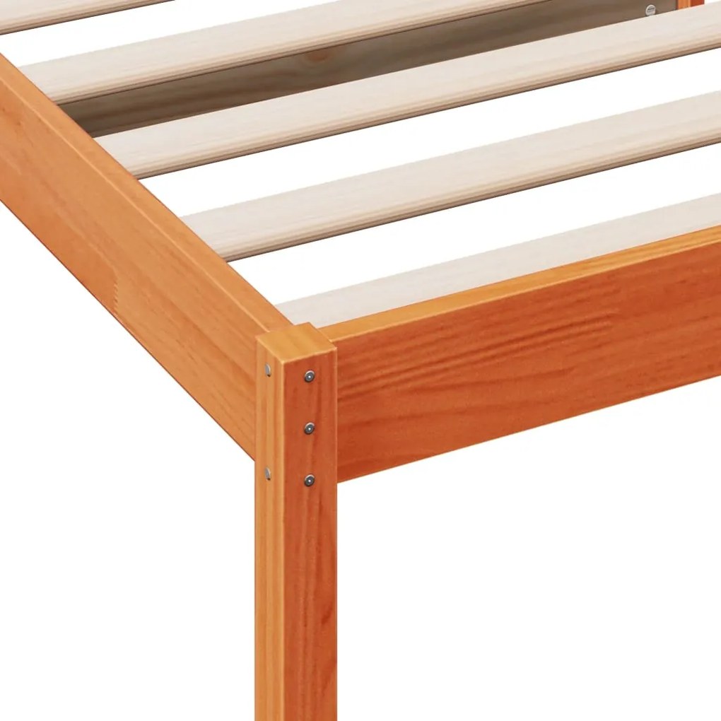 Sofá-cama sem colchão 80x200 cm madeira de pinho castanho cera