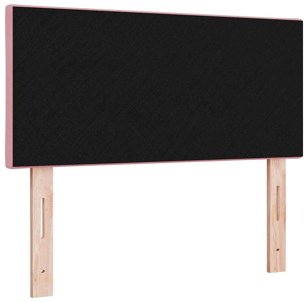 Cabeceira em rosa, design de blocos de diamante, 100cm, veludo