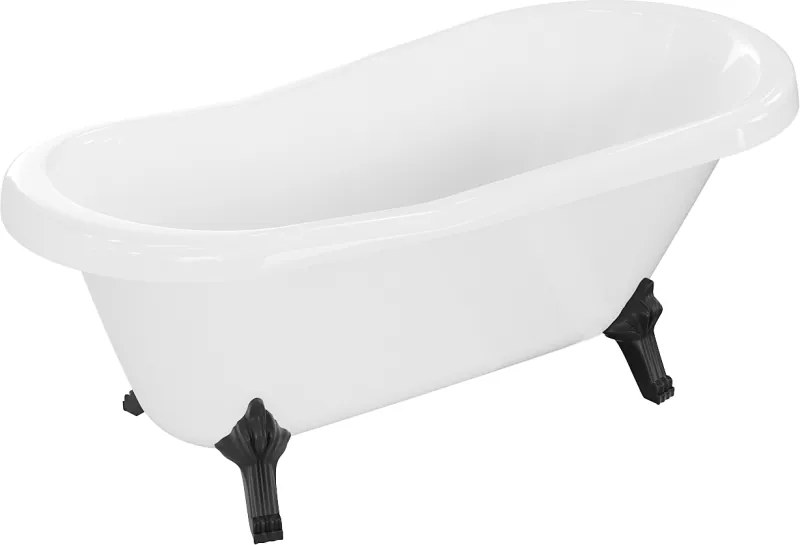 Mexen Retro banheira independente 150 x 73 cm, branca, pernas pretas - 53251507300-70