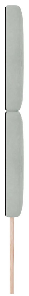 Cabeceira vidaXL com Botão de Cristal Tufted Cinza Claro 80 cm Veludo,