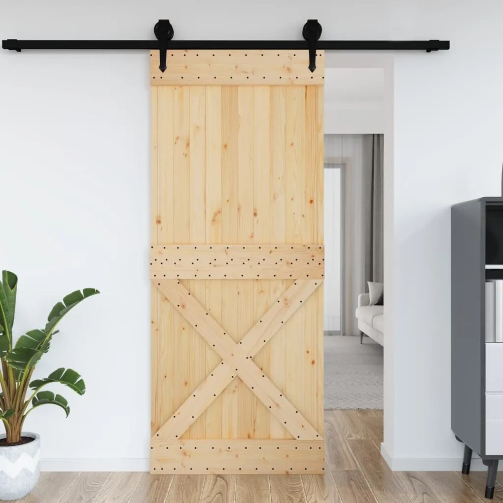 vidaXL Porta NARVIK 95x210 cm madeira de pinho maciça