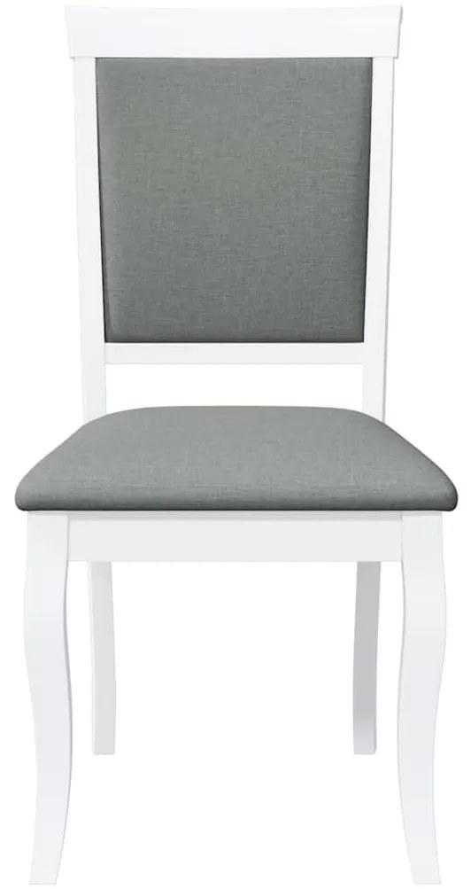 Cadeiras de jantar com almofadões 2 pcs madeira maciça branco