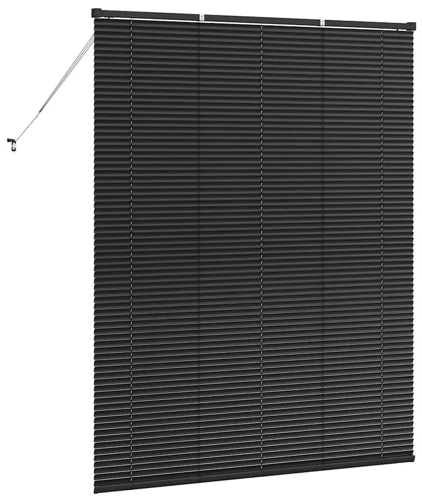 Persiana de Janela com cortinas Outros Manual Preto 80 x 130 cm Alumín