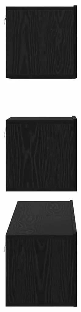 Conjunto de Estantes para TV 4 pcs Carvalho Preto