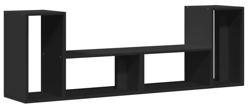 Móveis de TV 2 pcs 75x30x50 cm derivados de madeira preto