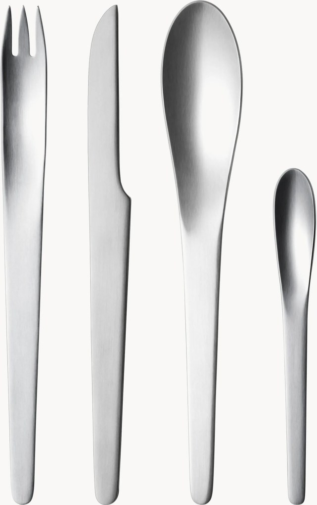 Conjunto de talheres altamente polidos Arne Jacobsen, vários tamanhos