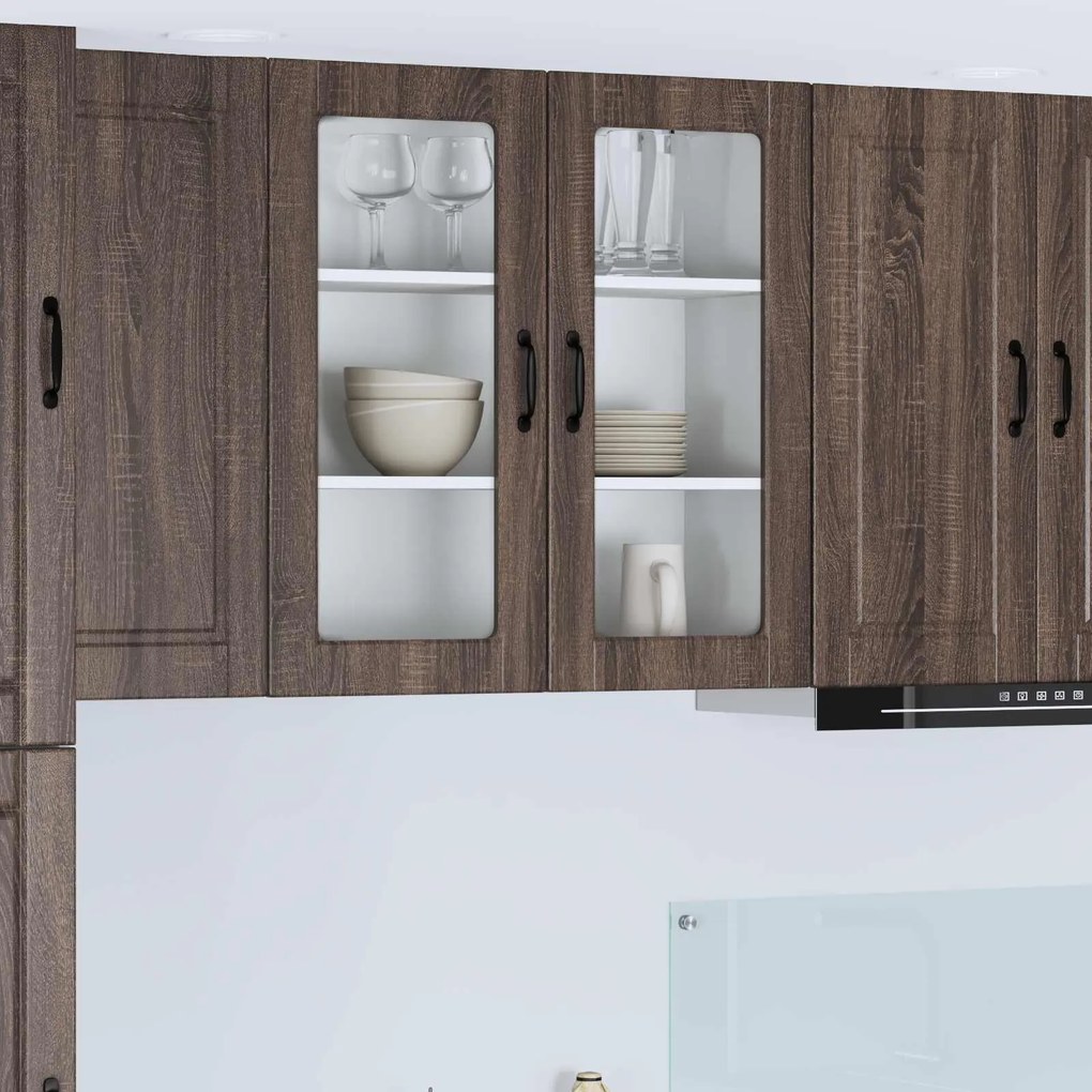 vidaXL Armário de Cozinha com porta Carvalho Marrom 80 x 31 x 80 cm