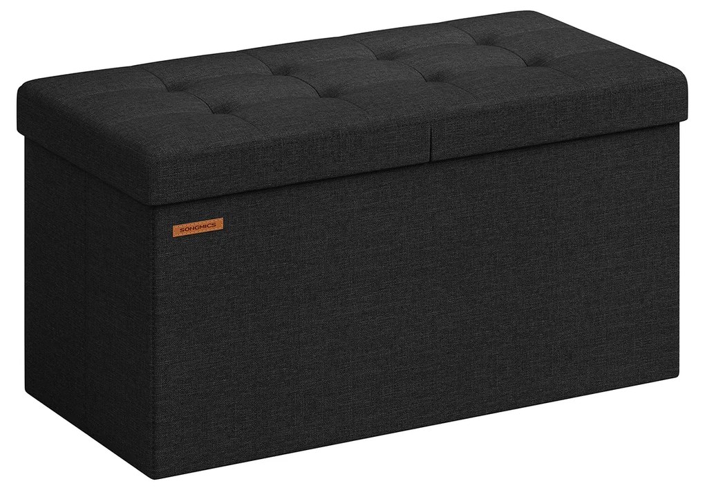 Banco com espaço de arrumação 38 x 76 x 38 cm Preto