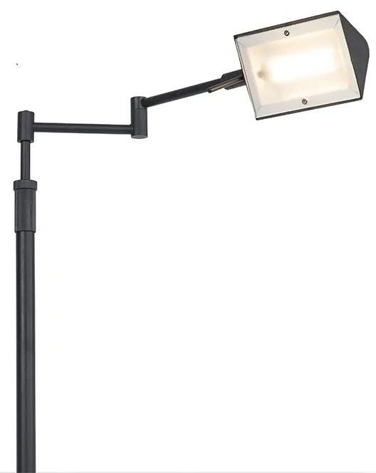 Candeeiro de pé design preto com LED e dimmer tátil - Notia Moderno