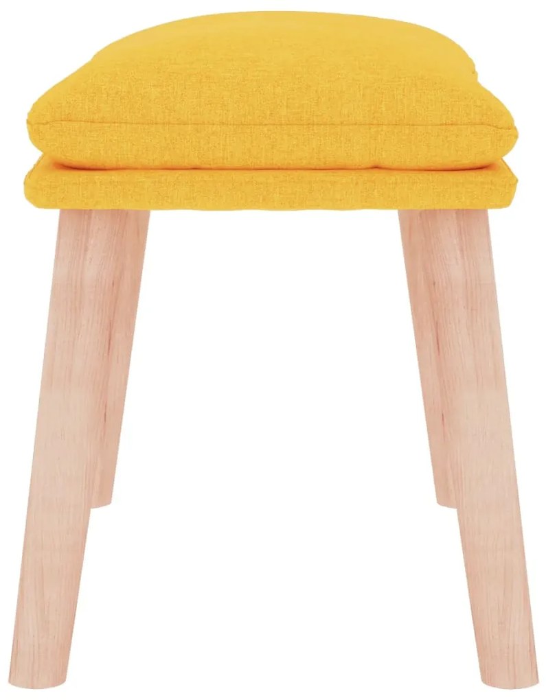 Apoio de pés 45x29,5x35 cm tecido amarelo mostarda