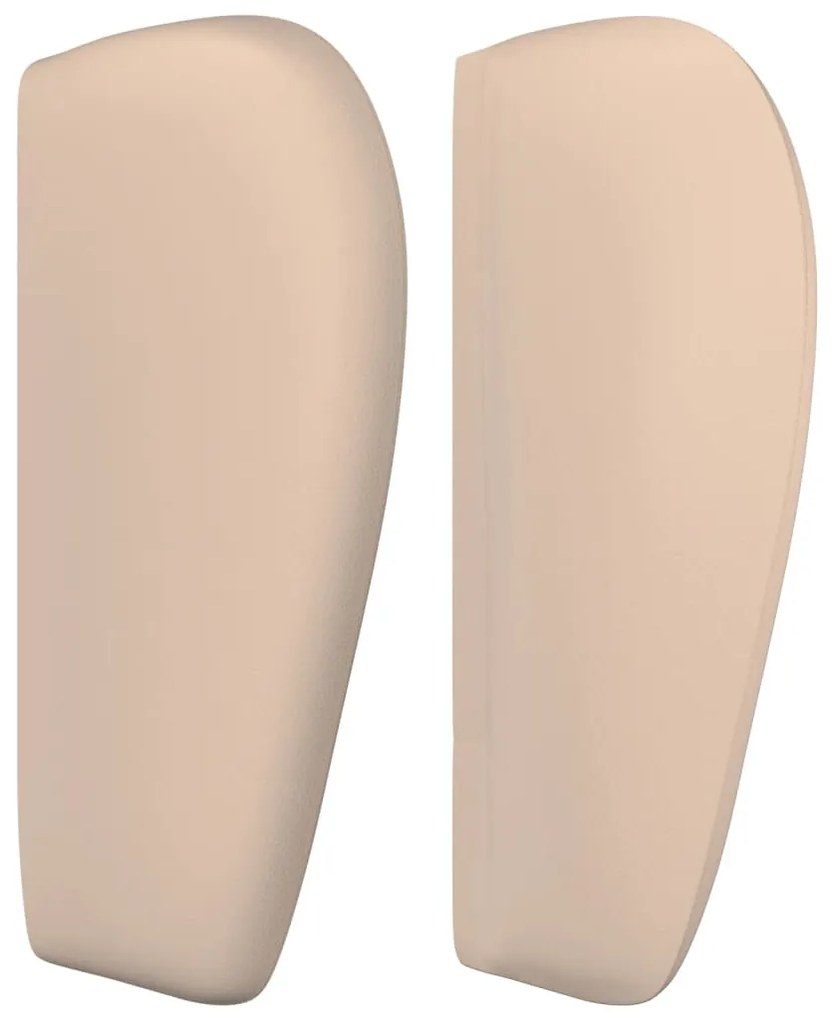 Cabeceira cama abas couro artificial 147x23x78/88 cm cappuccino
