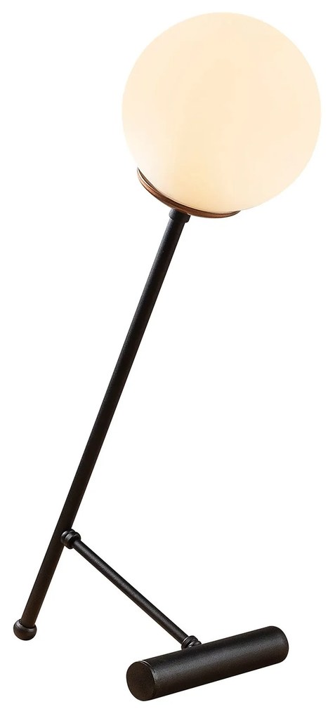 Candeeiro de Mesa Golf – Preto/Branco – 30 x 30 cm