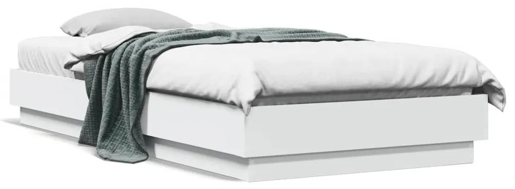 vidaXL Estrutura de cama 90x200 cm derivados de madeira branco
