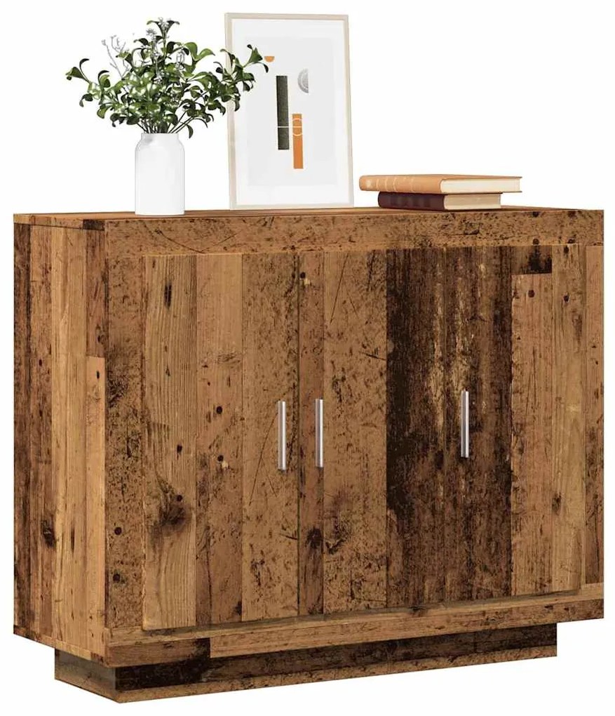 vidaXL Aparador madeira velha 92x35x75 cm madeira trabalhada
