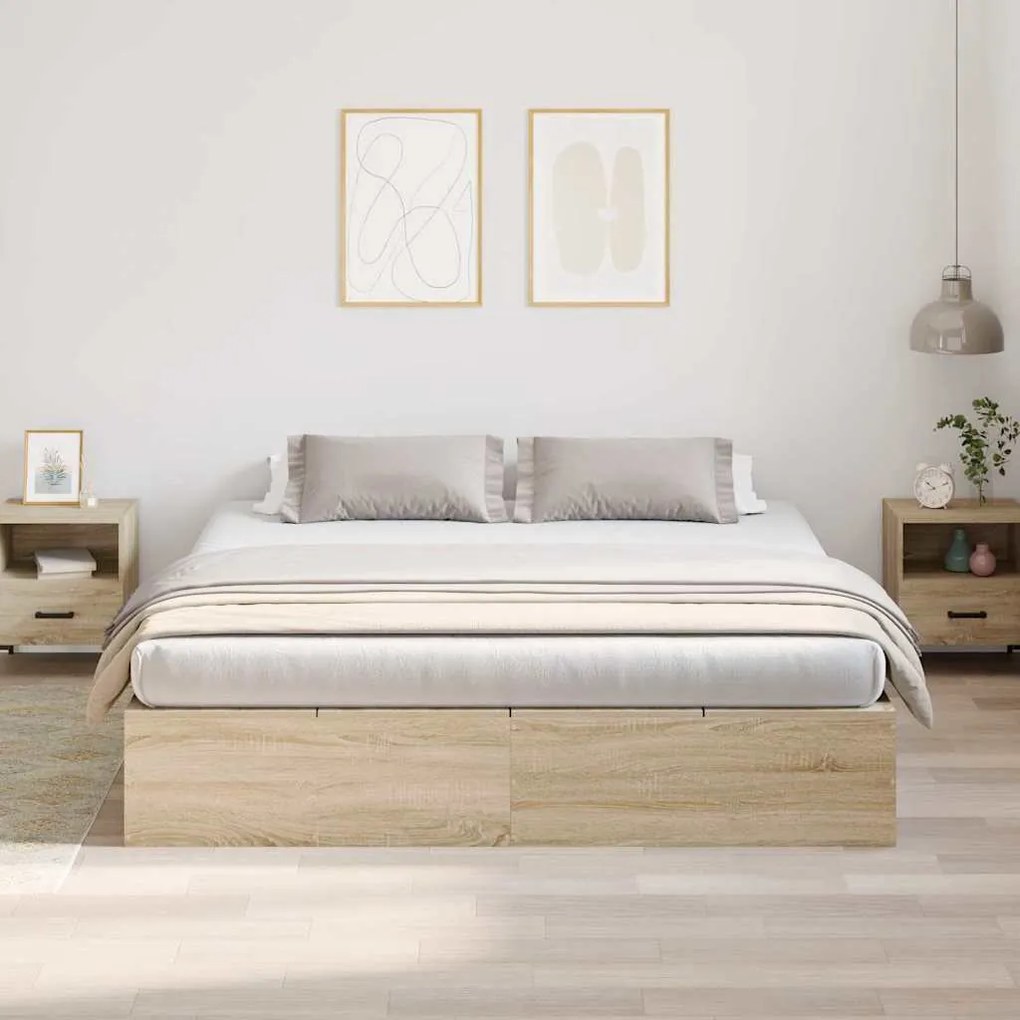 Estrado de Cama em Carvalho Sonoma 200x200 cm