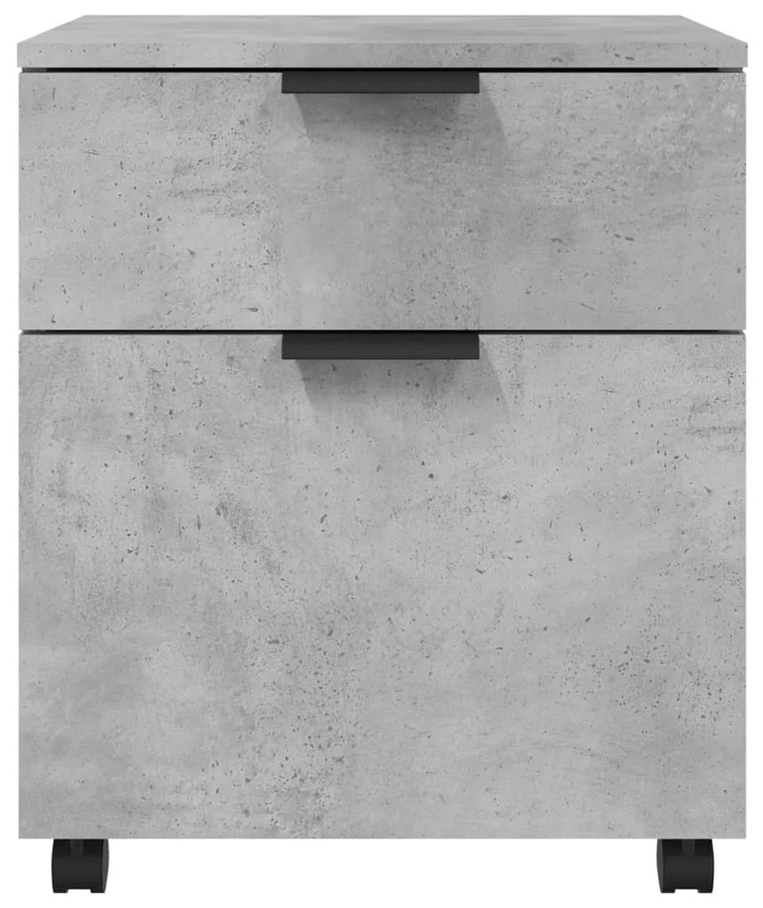 Arquivador móvel 45x38x54 cm derivados madeira cinza cimento