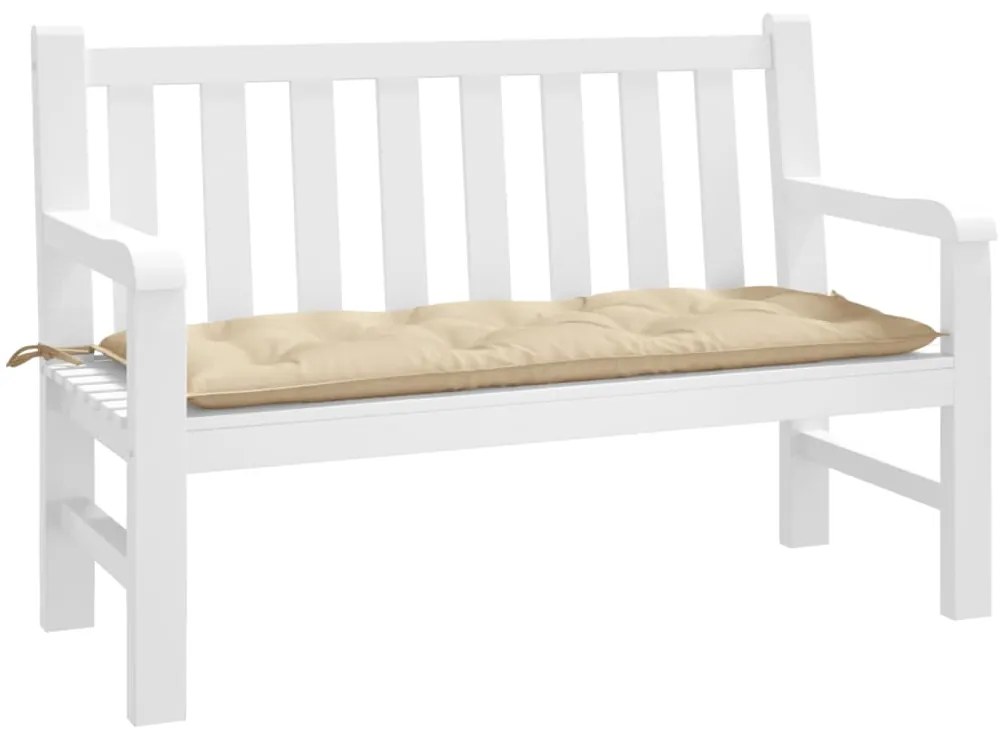 vidaXL Almofadão p/ banco de jardim 120x50x7 cm tecido oxford bege