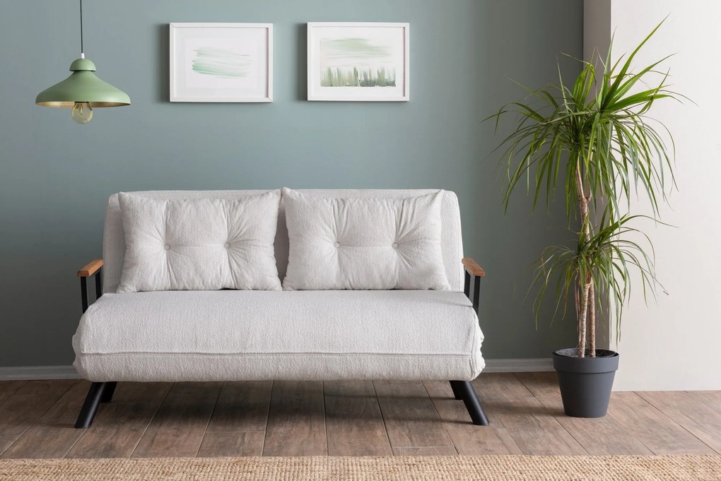 Sofá-cama de 2 Lugares Sando – Branco – 175 cm x 133 cm