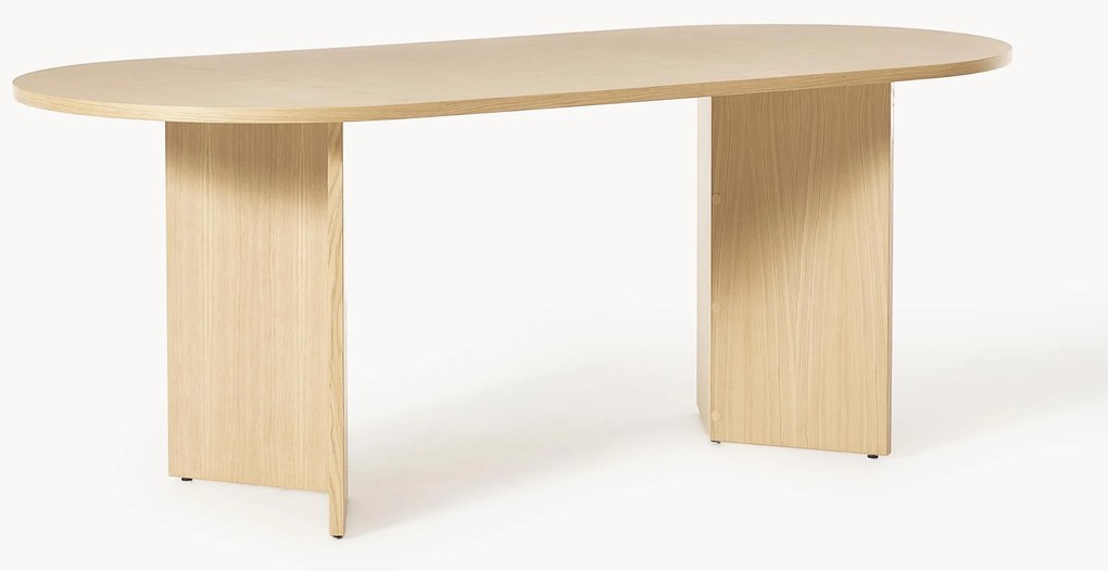Mesa de jantar oval em madeira Toni, vários tamanhos