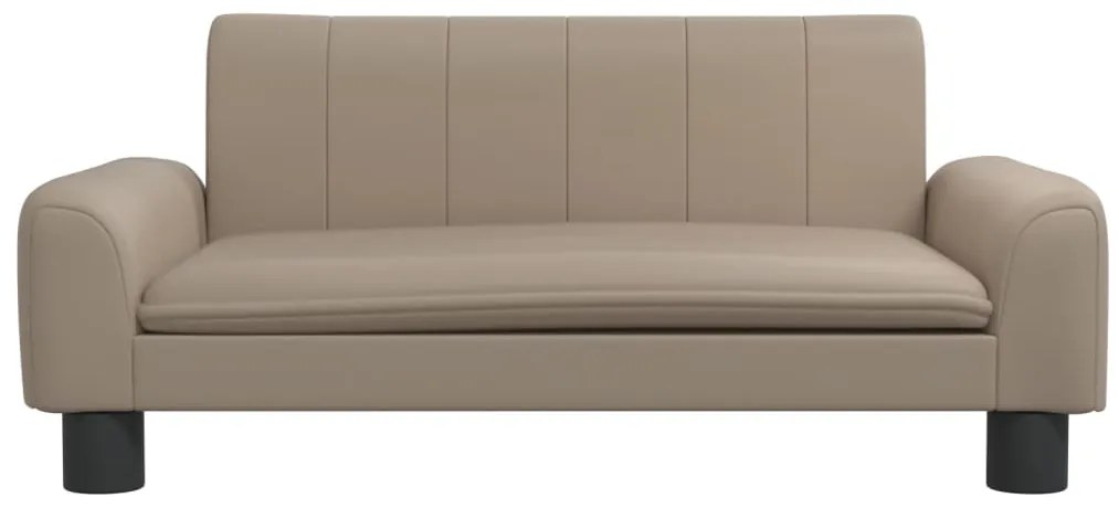 Sofá infantil 70x45x30 cm couro artificial cappuccino