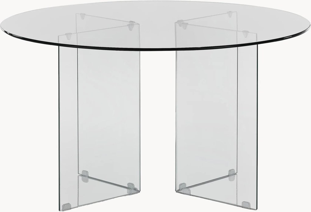 Mesa de jantar redonda em vidro Kaya