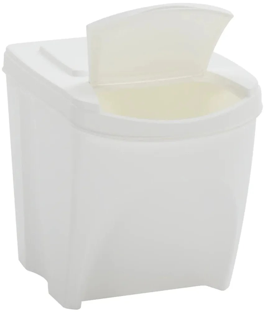Caixotes do lixo empilháveis 4 pcs 100 L polipropileno branco