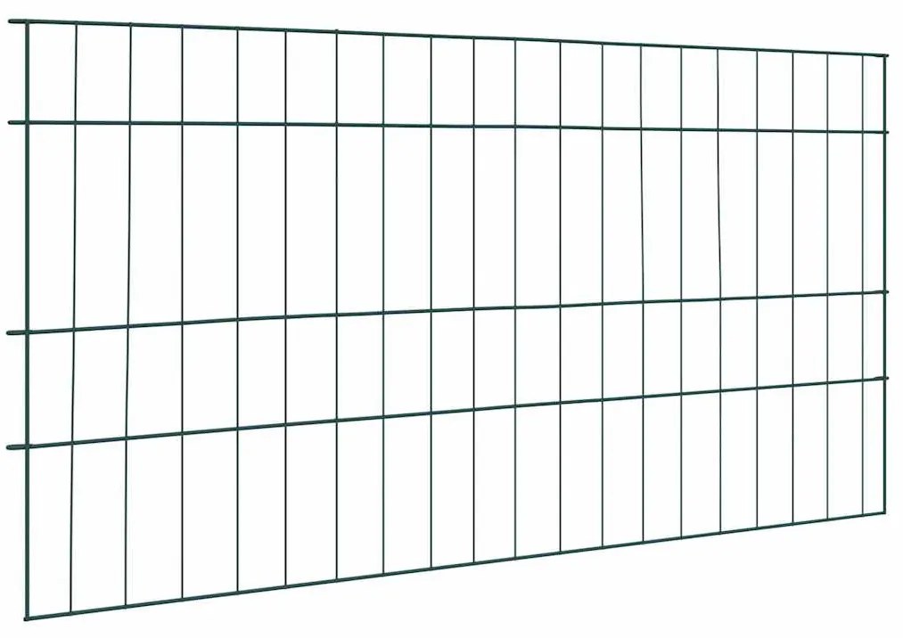 vidaXL Conjunto de Cerca para Lago 5 pcs Verde 100 x 50 cm Aço