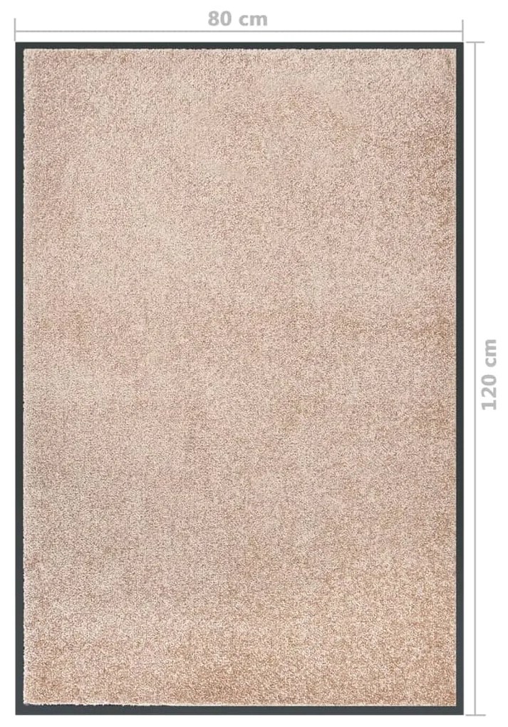 Tapete de porta 80x120 cm bege