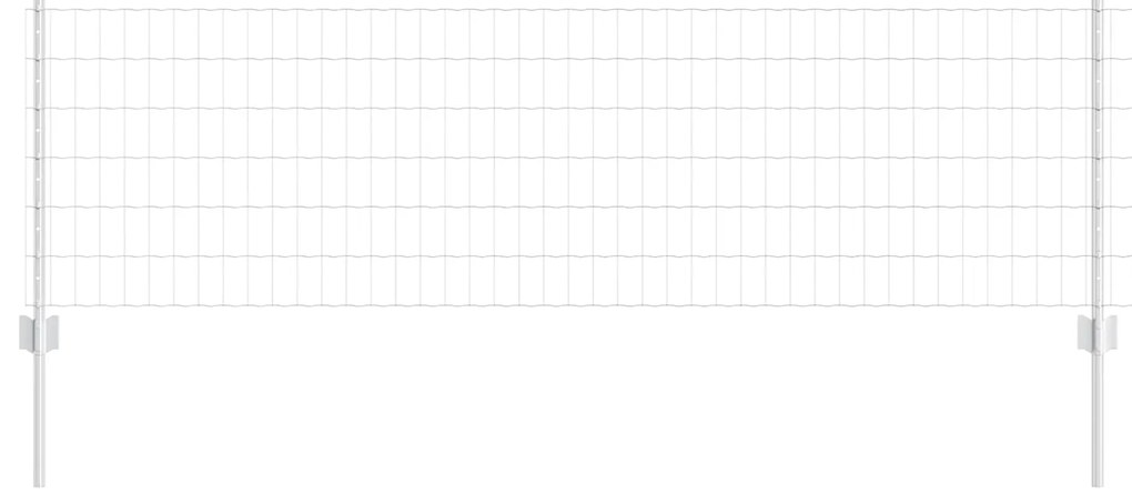 vidaXL Cerca e Poste Prateado 0,6 x 25 m Aço