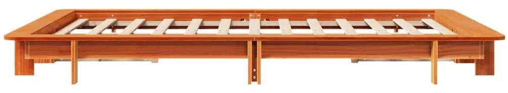 Cama sem colchão 120x190 cm madeira pinho maciça castanho-mel