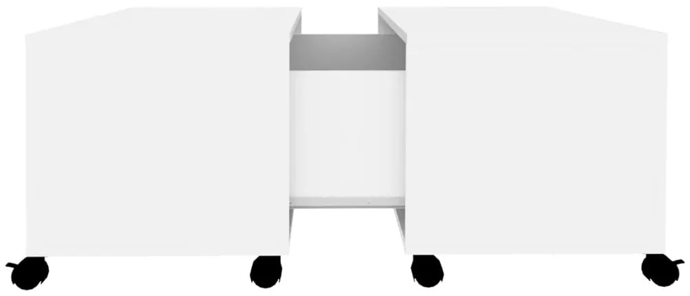 Mesa de centro 75x75x38 cm contraplacado branco