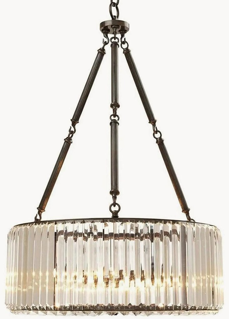 Lustre artesanal em vidro de cristal Infinity
