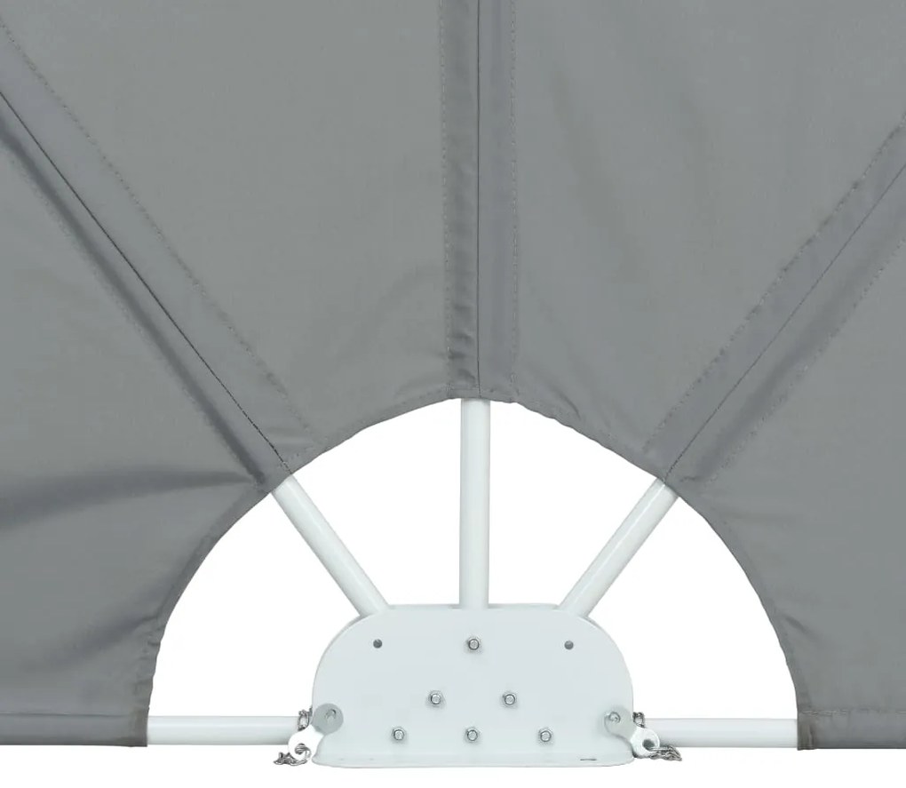 Toldo lateral dobrável para terraço 300x150 cm cinzento