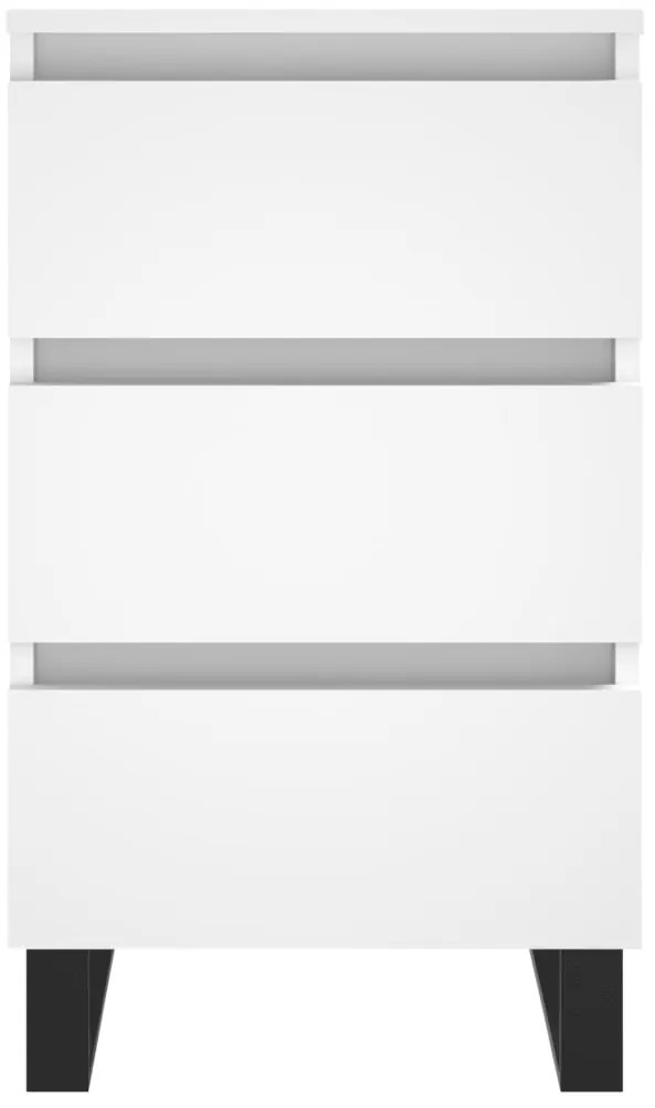 Mesas de cabeceira 2 pcs derivados de madeira branco