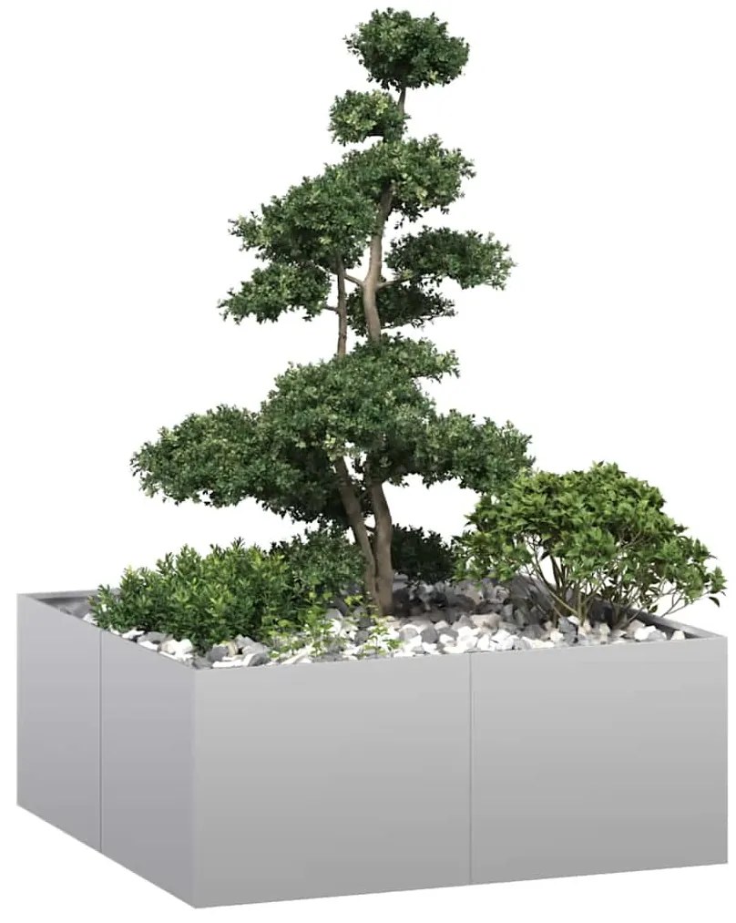 vidaXL Planter 100x100x40 cm aço galvanizado