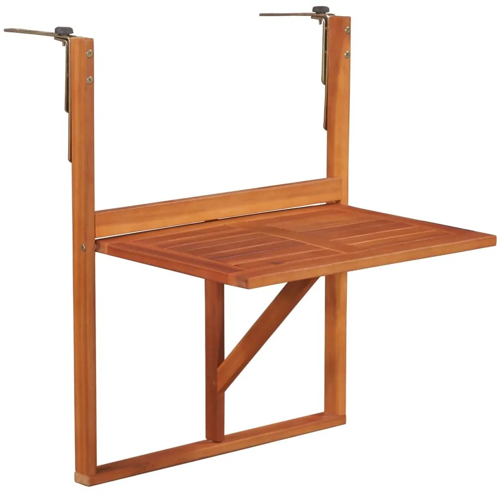 44118 vidaXL Mesa de varanda suspensa 64,5x44x80 cm madeira de acácia maciça