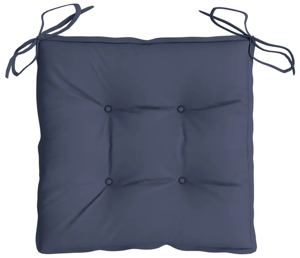 Almofadões cadeira 4 pcs 40x40x7 cm tecido oxford azul-marinho