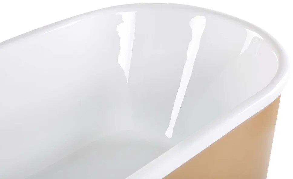 Banheira autónoma em acrílico dourado 170 x 80 cm PINEL Beliani