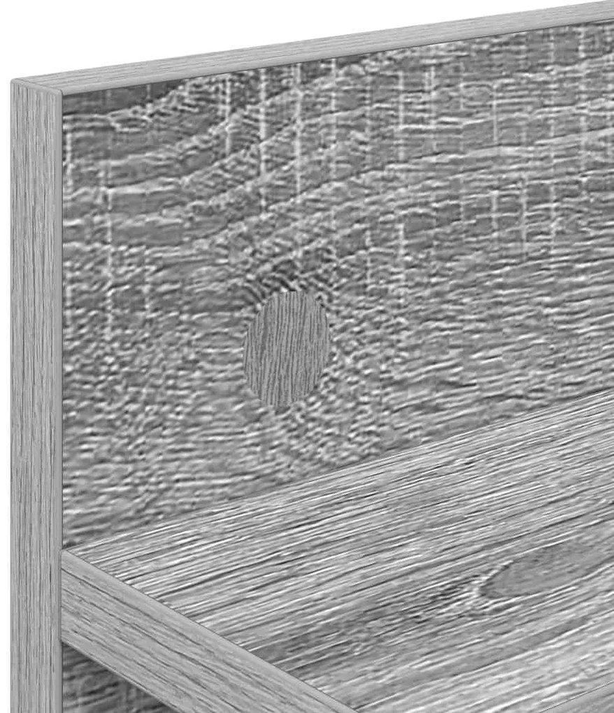 Cabideiro de Parede Sonoma cinzento 60 x 10.5 x 18 cm