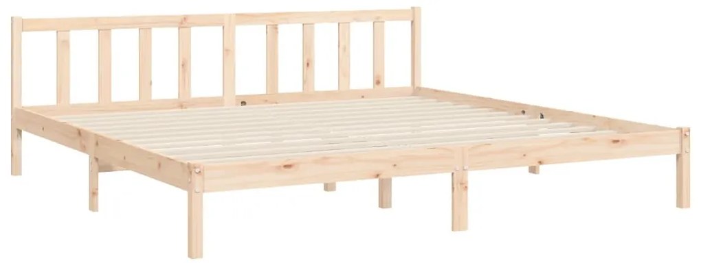 Cama sem colchão 200x200 cm madeira de pinho maciça